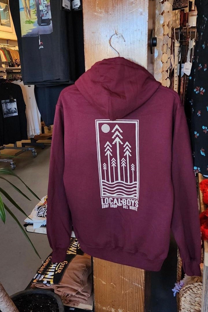 Local Boys Redwood Zip Up Adult Hoodie XL Redwood Maroon Zip